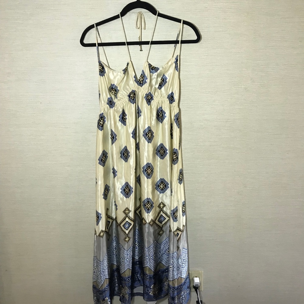 Banana Republic Satin Dress w/ Halter Sz 8